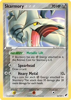 Skarmory Pokémon card, number 26