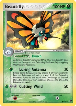 Beautifly Pokémon card, number 2