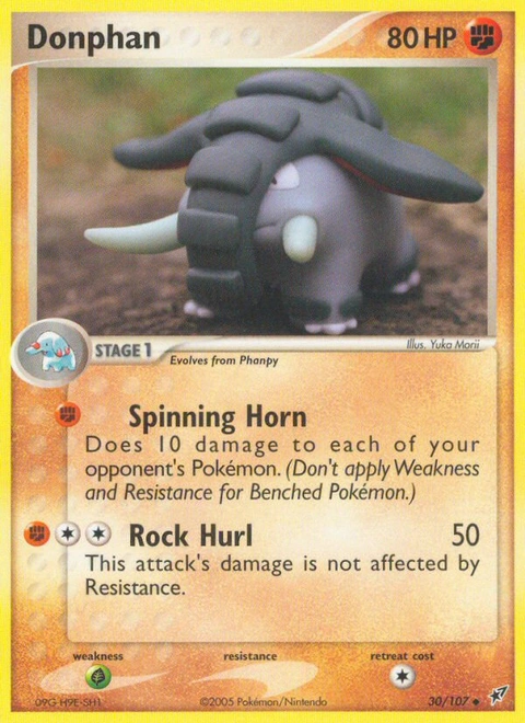 Donphan Pokémon card from Deoxys, number 30 (Standard print)