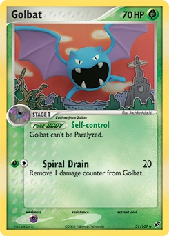 Golbat Pokémon card, number 31