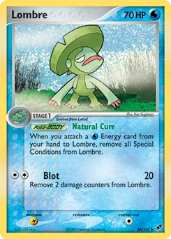 Lombre Pokémon card, number 34