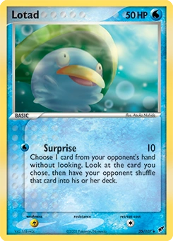 Lotad Pokémon card, number 35