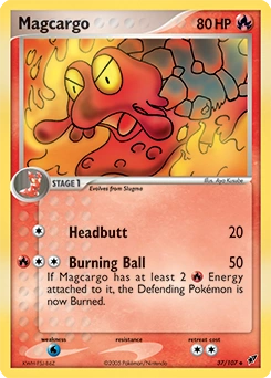 Magcargo Pokémon card, number 37