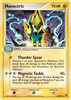 Manectric Pokémon card, number 38
