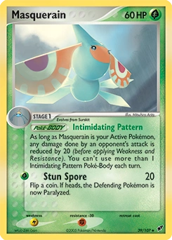 Masquerain Pokémon card, number 39