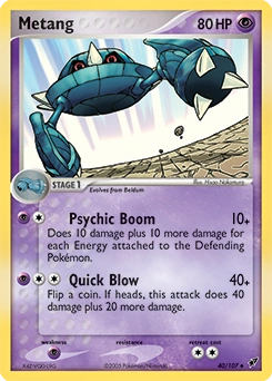 Metang Pokémon card, number 40