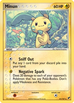 Minun Pokémon card, number 41