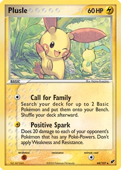Plusle Pokémon card, number 44