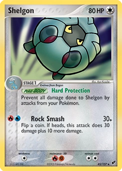 Shelgon Pokémon card, number 45
