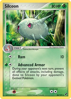 Silcoon Pokémon card, number 46