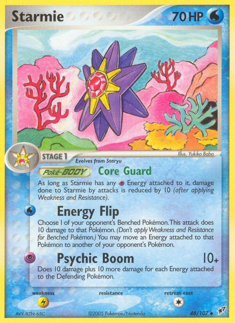 Starmie Pokémon card from Deoxys, number 48 (Standard print)