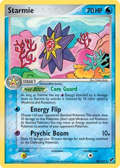 Starmie Pokémon card, number 48