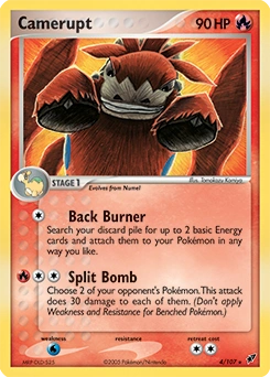 Camerupt Pokémon card, number 4