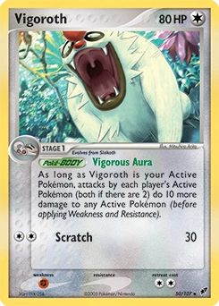 Vigoroth Pokémon card, number 50