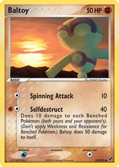 Baltoy Pokémon card, number 53