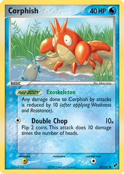 Corphish Pokémon card, number 57