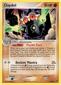Claydol Pokémon card, number 5