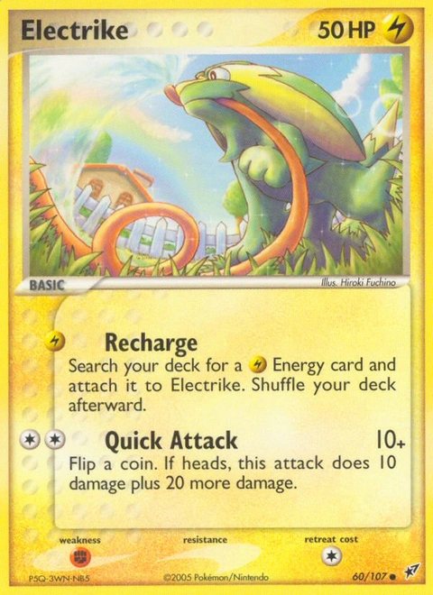 Electrike Pokémon card from Deoxys, number 60 (Standard print)