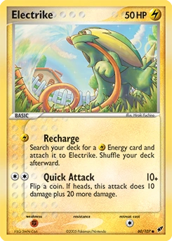 Electrike Pokémon card, number 60