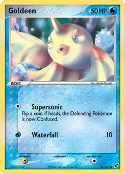 Goldeen Pokémon card, number 61