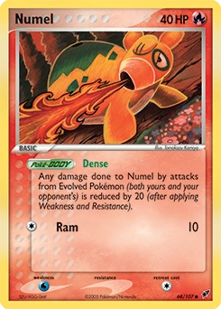 Numel Pokémon card, number 68