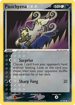 Poochyena Pokémon card, number 70
