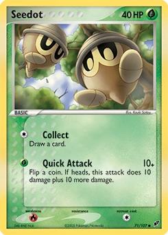 Seedot Pokémon card, number 71