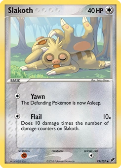 Slakoth Pokémon card, number 73