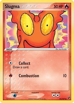 Slugma Pokémon card, number 74