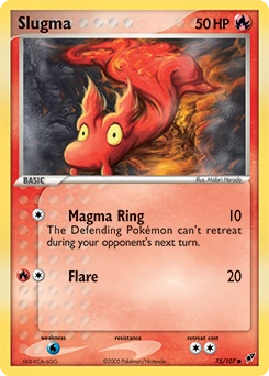 Slugma Pokémon card, number 75