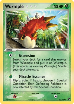 Wurmple Pokémon card, number 82