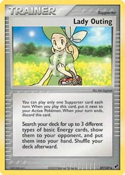 Lady Outing Pokémon card, number 87