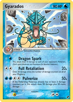 Gyarados Pokémon card, number 8
