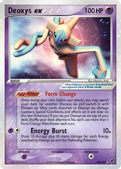 Deoxys ex Pokémon card, number 97
