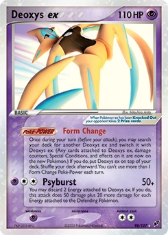 Deoxys ex Pokémon card, number 98