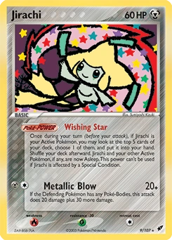 Jirachi Pokémon card, number 9