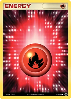 Fire Energy Pokémon card, number 102