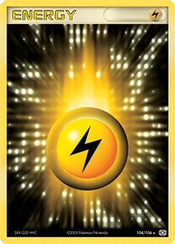 Lightning Energy Pokémon card, number 104