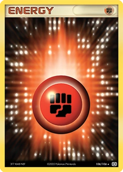 Fighting Energy Pokémon card, number 106