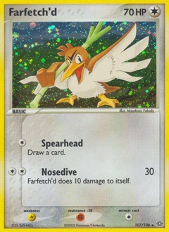 Farfetch'd Pokémon card, number 107