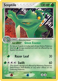 Sceptile Pokémon card, number 10