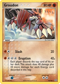 Groudon Pokémon card, number 14