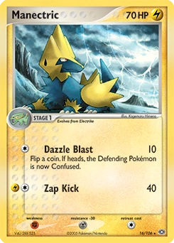 Manectric Pokémon card, number 16