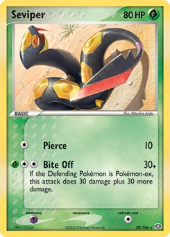 Seviper Pokémon card, number 20
