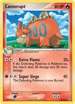 Camerupt Pokémon card, number 23