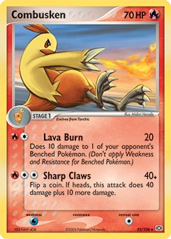 Combusken Pokémon card, number 25