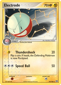 Electrode Pokémon card, number 27