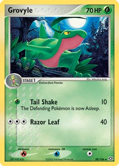 Grovyle Pokémon card, number 28