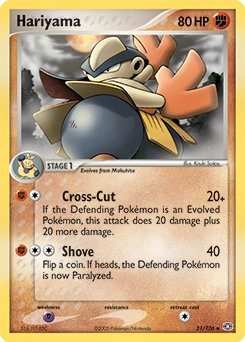 Hariyama Pokémon card, number 31