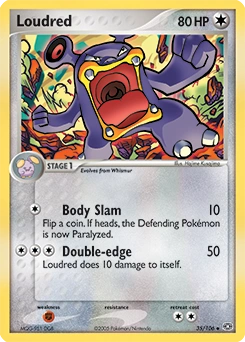 Loudred Pokémon card, number 35